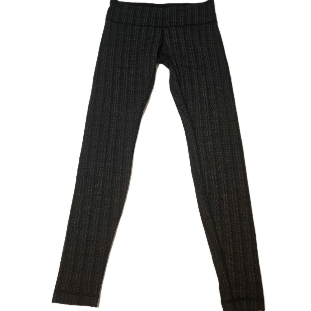Lululemon Wunder Under Textured Zig Zag Black/Gray Leggings